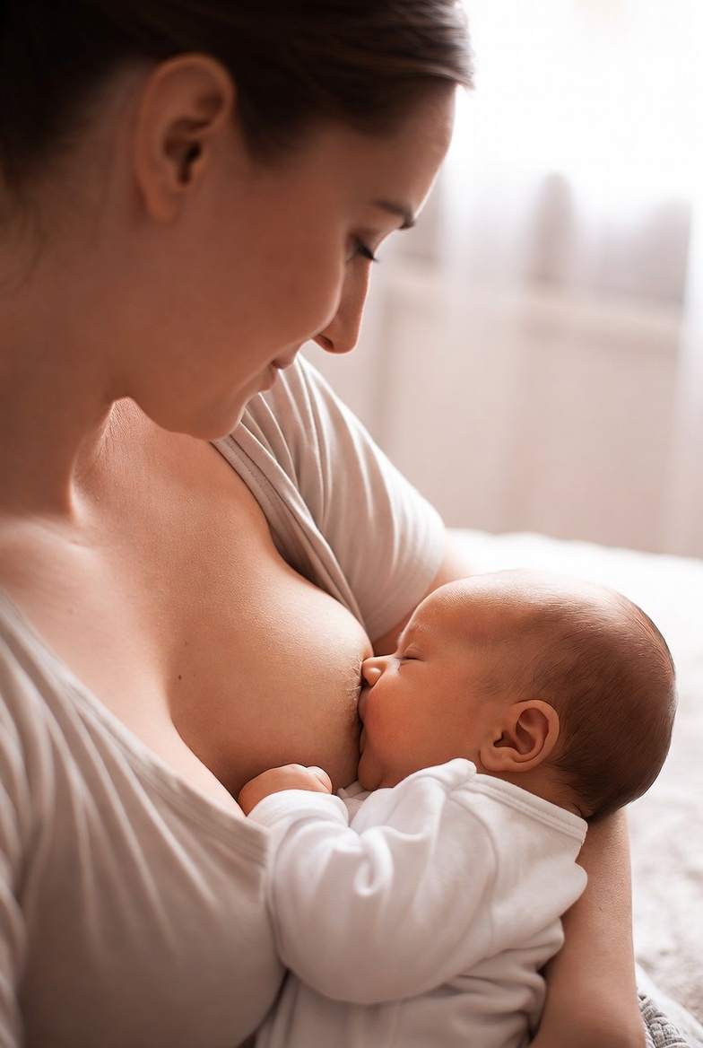 Mamma con neonato